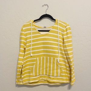 Old Navy Women’s Yellow Striped Hoodie